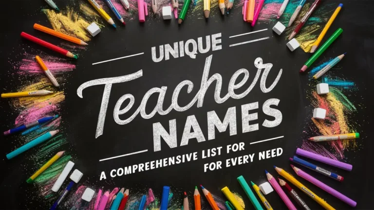 Unique Teacher Names: A Comprehensive List for Every Need